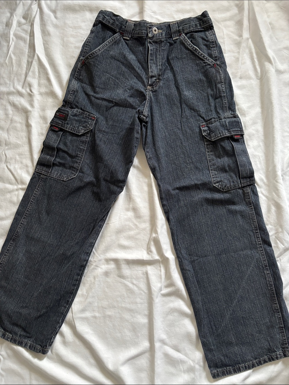 Kids Dark Gray Cargo Jeans - Comfortable Everyday Bottoms